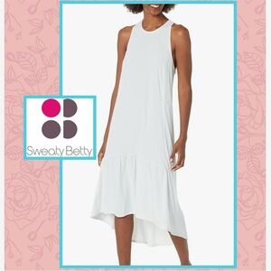 NEW NWT Sweaty Betty Azure Blue Explorer Ace Athletic Sleeveless Midi Dress XXL